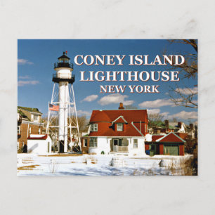 Cartão Postal Coney Island Lighthouse, Cartão-postal de Nova Io