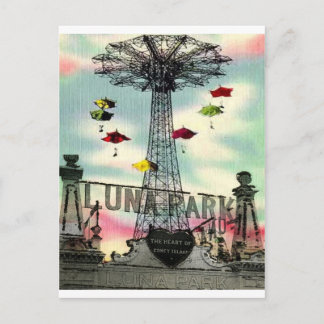 Cartão Postal Coney Island Luna Park Amusement Park Brooklyn ny