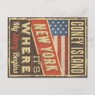 Cartão Postal Coney Island New York