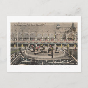 Cartão Postal Coney Island, NY - Luna Park Circus Act