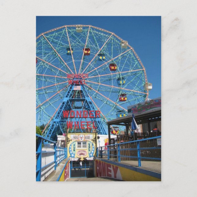 Cartão Postal Coney Island Wonder Wheel (Frente)