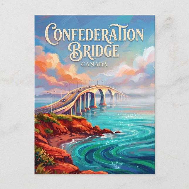 Cartão Postal Confederation Bridge Canada (Frente)