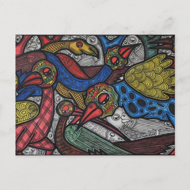 Cartão Postal Conferência de aves (Frente)