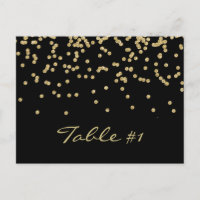 Confetes de bolinhas douradas elegantes Número da 