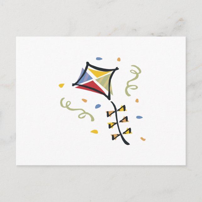 Cartão Postal Confetti Kite (Frente)