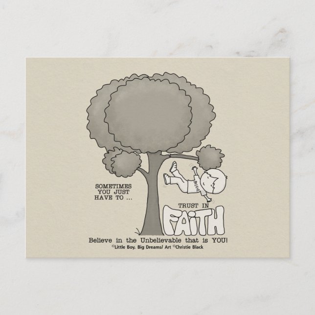 Cartão Postal Confiança na Fé (Frente)