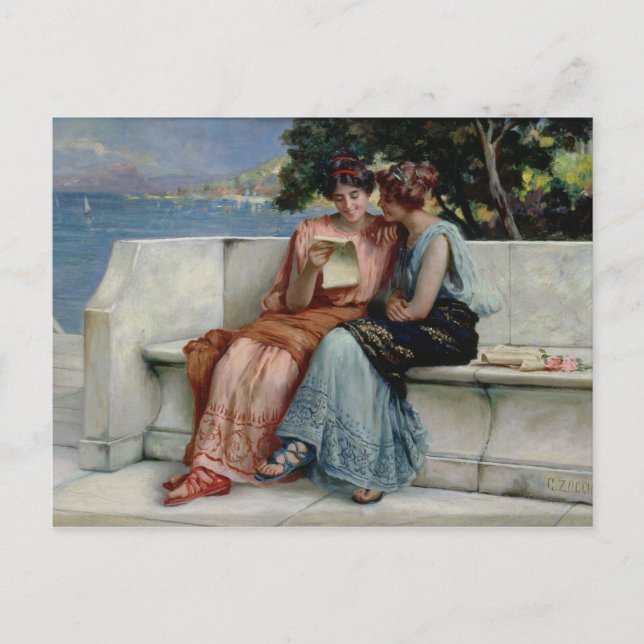 Cartão Postal Confidências (óleo sobre tela) (Frente)