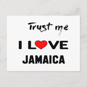 Cartão Postal Confie em mim que amo a Jamaica.