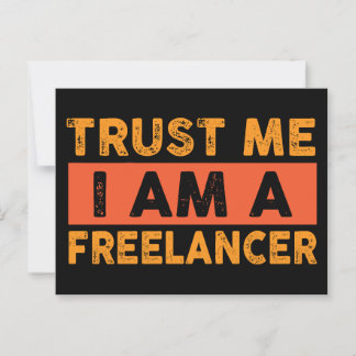 Cartão Postal Confie em mim, sou freelancer