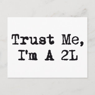 Cartão Postal Confie em mim, sou um 2L