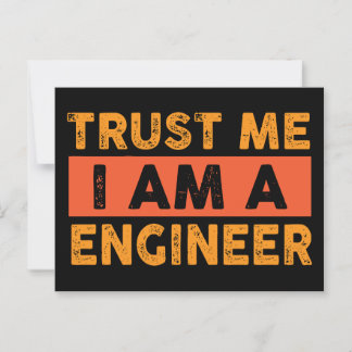 Cartão Postal Confie em mim, sou um engenheiro