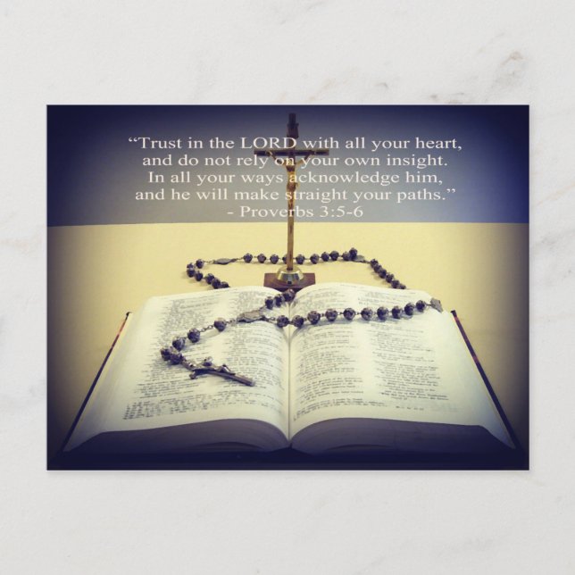 Cartão Postal Confie na Mensagem do Senhor (Frente)