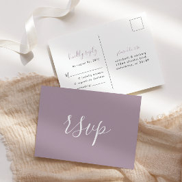 Cartão Postal Confirmação de Presença para Casamento Lavanda Emp