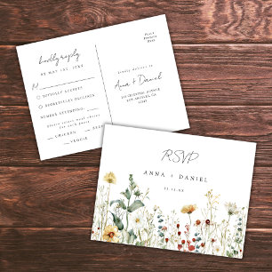 Cartão Postal Confirmação de Presença para Casamento no Campo de
