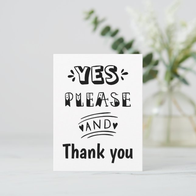 Cartão Postal Confirmação Genérica em Preto e Branco  (Em pé/Frente)