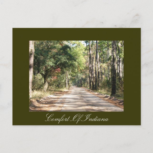 Cartão Postal Conforto do Cartão-postal de Indiana (Frente)