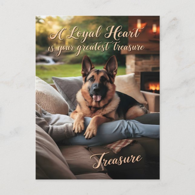 Cartão Postal Conforto Outonal de Corações Leais (Frente)