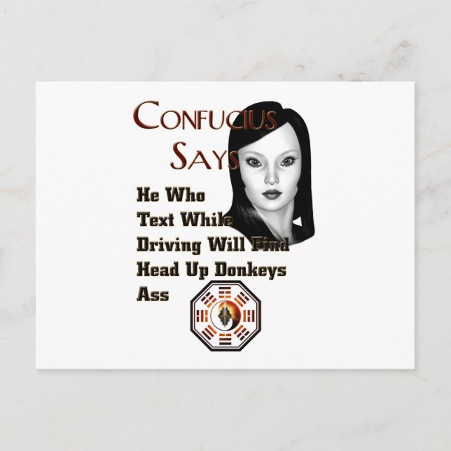 Cartão Postal Confucis Says (Frente)