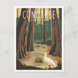 Cartão Postal Congaree National Park - Ilustração da Carolina do