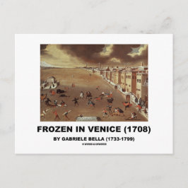 Cartão Postal Congelada em Veneza (1708) por Gabriele Bella