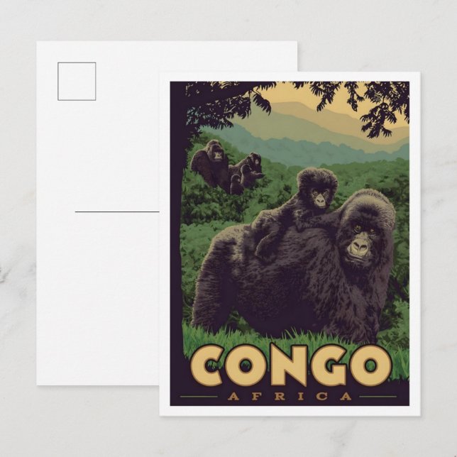 Cartão Postal Congo Africa Vintage Travel  (Frente/Verso)