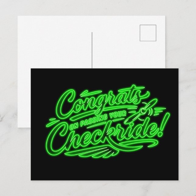 Cartão Postal Congrats on passing your checkride! (Frente/Verso)