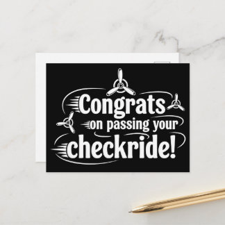 Cartão Postal Congrats on passing your checkride!