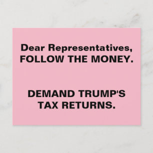 Cartão Postal Congresso Seguindo a Resistência Trump Money Russi