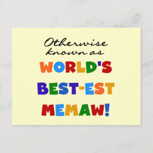 Cartão Postal Conhecido como o melhor "Memaw" do mundo