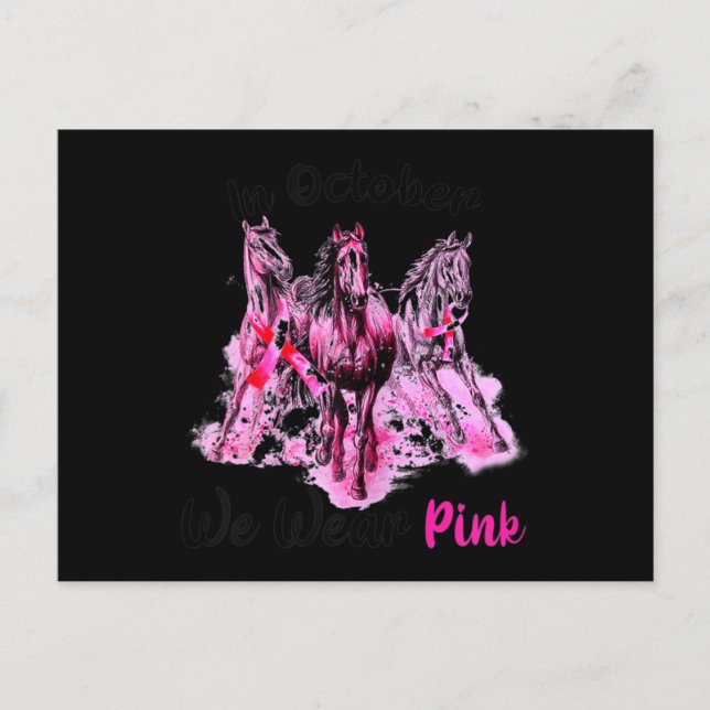 Cartão Postal Conhecimento das mulheres em outubro Nós Vestimos  (Frente)