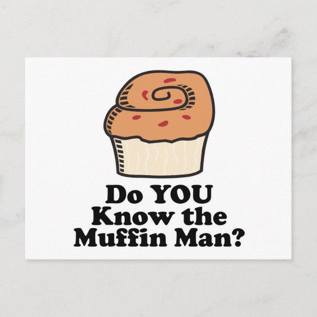 Cartão Postal conheço o homem do muffin (Frente)