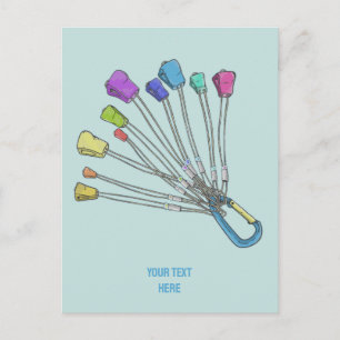 Cartão Postal Conjunto colorido de loucos de escalada