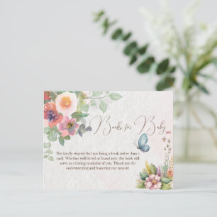 Cartão Postal Conjunto de Enclosure de Chá de Bebê Menina Floral