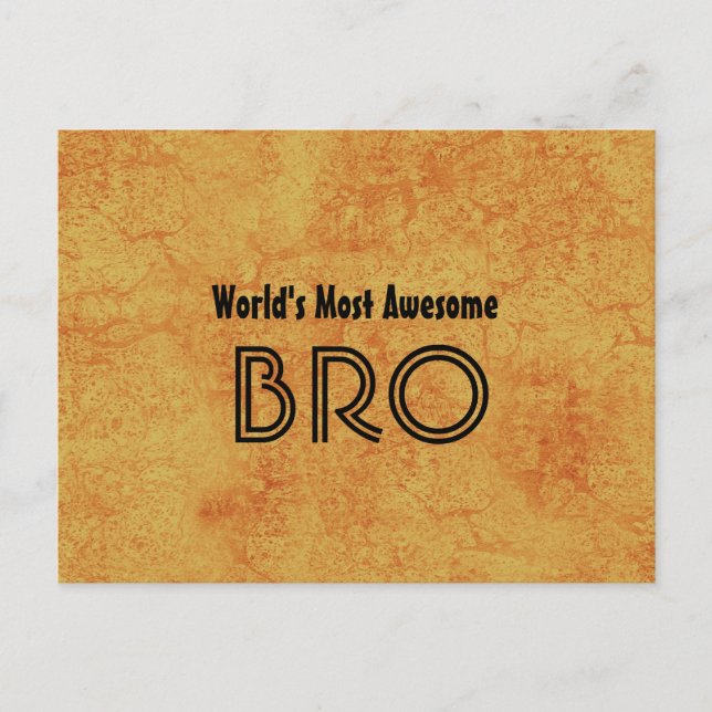 Cartão Postal Conjunto de Presentes Dourados do BRO Mais Incríve (Frente)