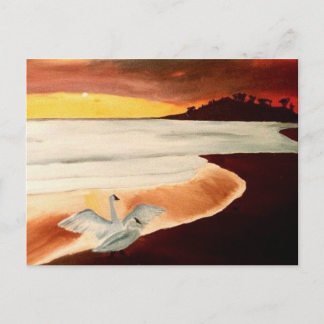 Cartão Postal Conjunto do Sol Dawn Patrol Havaiano Postcard Arte (Frente)