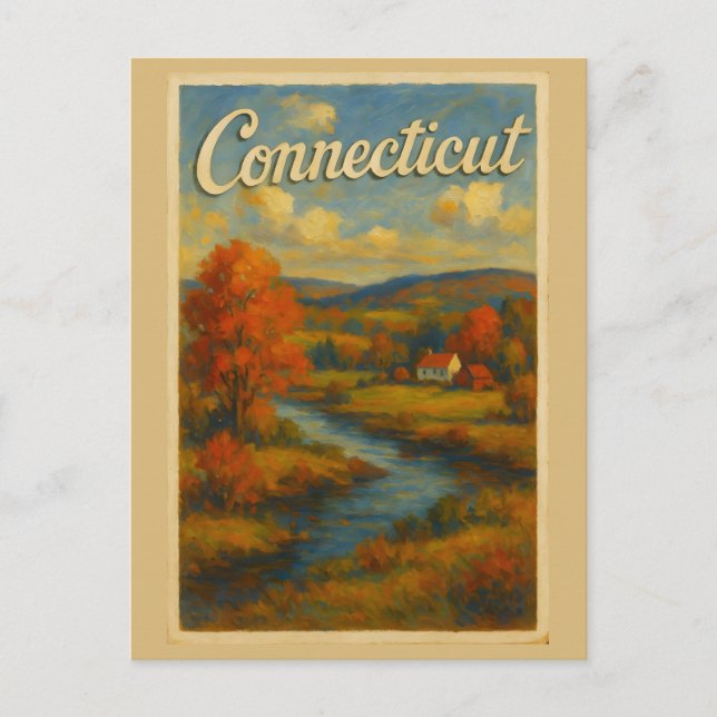 Cartão Postal connecticut  (Frente)