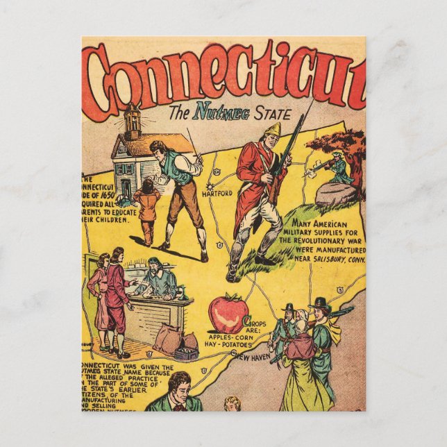 Cartão Postal Connecticut (Frente)