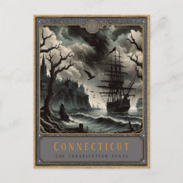 Cartão Postal Connecticut | Cartão-postal de arte gótica