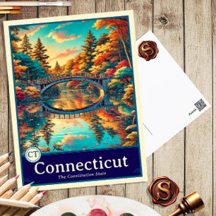 Cartão Postal Connecticut Cartão-postal Sombreado do Cel do Es