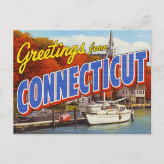 Cartão Postal Connecticut Fall Harbor Yacht