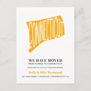 Cartão Postal CONNECTICUT Mudamos Novo endereço Nova Casa 