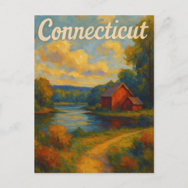 Cartão Postal Connecticut Postcard (Frente)