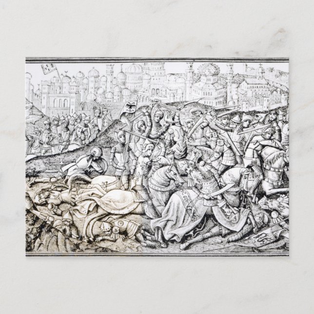 Cartão Postal Conquista de Jerusalém por Charlemagne (Frente)