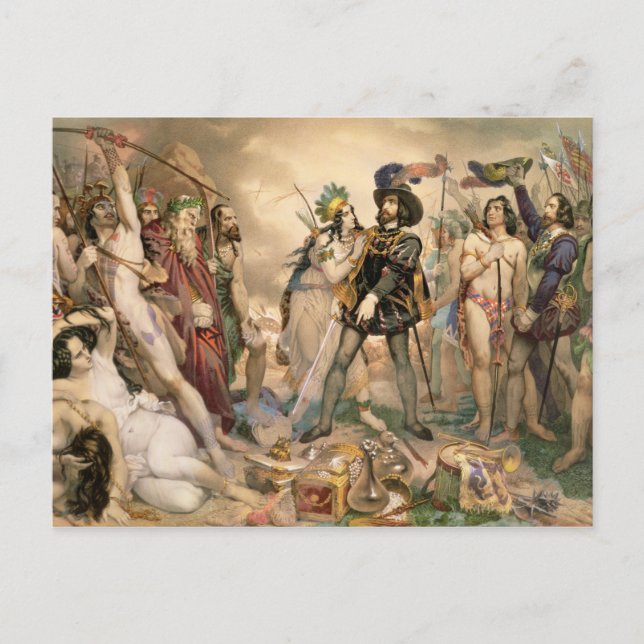 Cartão Postal Conquista do México (Frente)