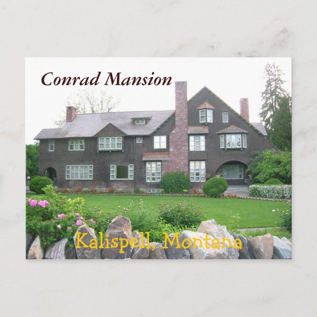 Cartão Postal Conrad Mansion, Kalispell Montana (Frente)