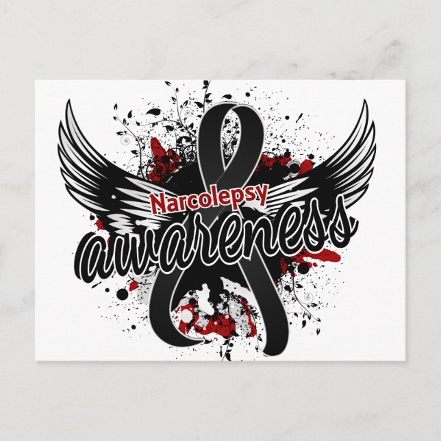 Cartão Postal Consciência 16 do Narcolepsy (Frente)