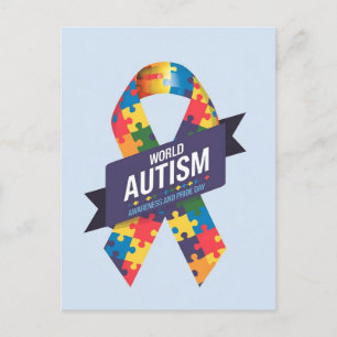 Cartão Postal Consciência do Autismo