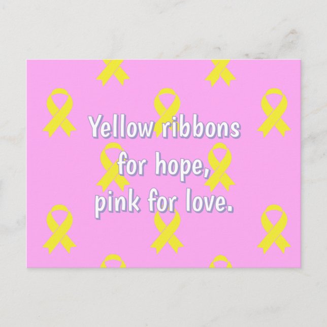 Cartão Postal Consciência do Cancer Ósseo (Frente)