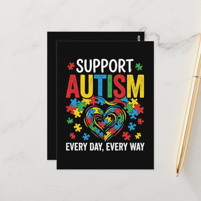 Cartão Postal Conscientização do autismo (Frente/Verso In Situ)