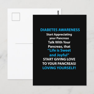 Cartão Postal Conscientização sobre Diabetes